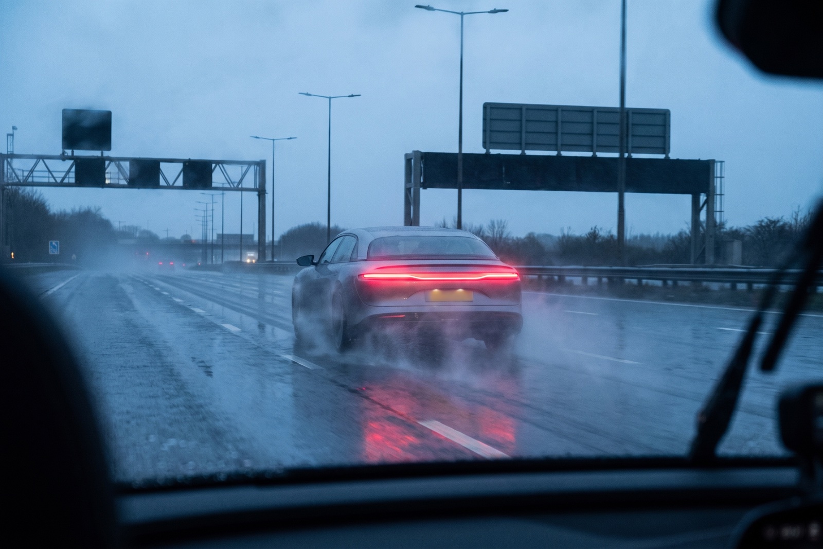 Car on motorway — real world driving